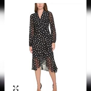 Tommy Hilfiger Black and White Asymmetrical Dress